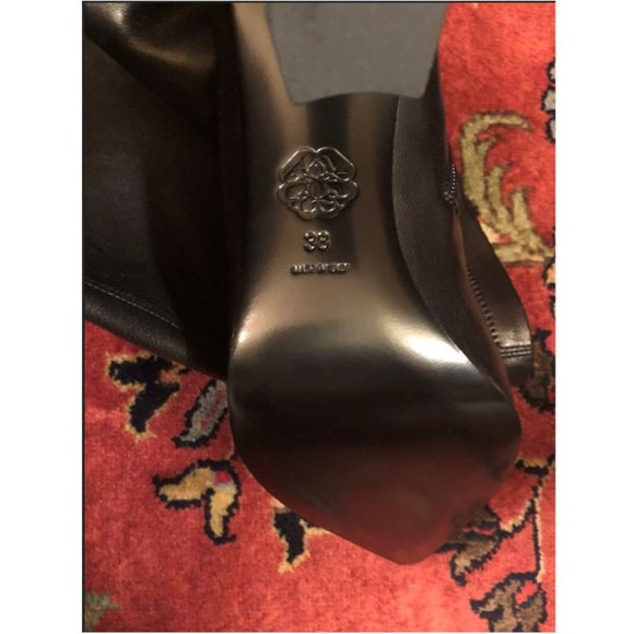 SOLD Alexander McQueen Black Leather Thigh Boots - Picture 5 of 9